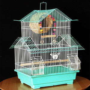 牡丹鹦鹉鸟笼虎皮黄桃文鸟珍珠家用小型铁艺金属豪华别墅繁殖笼子