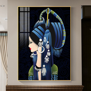 鼎朵壹品云南少数民族风挂画美女艺术人物装饰画酒店民宿壁画玄关