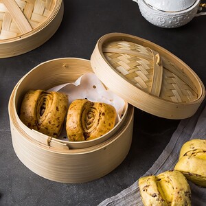家用竹蒸笼手工竹制篦子小笼包蒸屉加深商用大号包子蒸格
