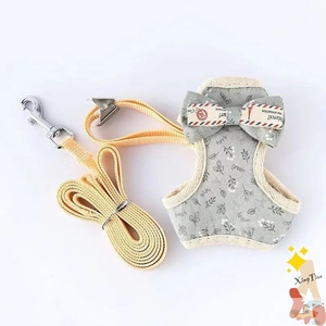 溜兔子兔子牵引绳宠物兔防挣脱外出兔兔防咬背心式可调节的绳