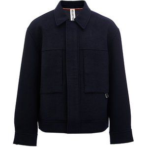 selected思莱德新款含绵羊毛简约纯色潮毛呢夹克外套男u421427005