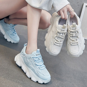 老爹鞋女ins潮2022春季新款果冻厚底增高百搭透气时尚运动鞋学生