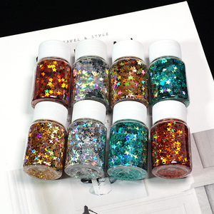 比彩炫彩四角五角星镭射闪片 手工diy水晶滴胶手机壳摆台装饰材料