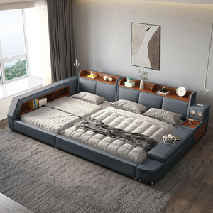 2米大床1.5/1.8加宽双人书架高箱储物三人床6人付款600.00沙