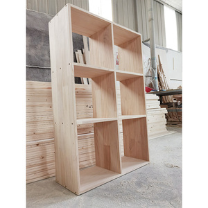 定制实木书架儿童书柜格子架定做原木木头木方格方形架日式矮柜