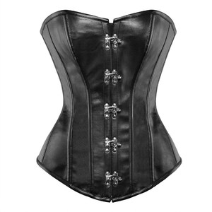 男女穿大码皮质牛角扣束身衣钢骨欧美宫廷性感情趣紧身衣束腰内衣