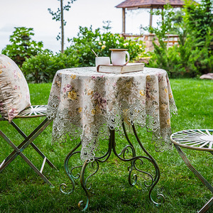 欧式刺绣桌布长方形餐桌布艺田园风格ins风茶几布蕾丝餐桌垫椅套