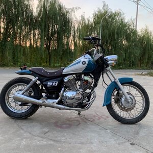 进口雅马哈v缸天王改装大地鹰王双缸太子车复古车250cc水冷摩托车