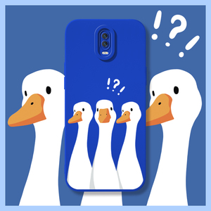 三只问号鸭适用于oppor17手机壳oppo新款oppor15液态硅胶梦境版r15x