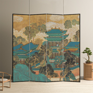 中式古风屏风隔断进门玄关装饰移动折叠复古阁楼建筑茶室家用折屏