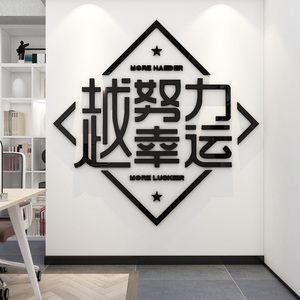 创意励志标语文字墙贴简约办公室墙面装饰公司企业文化墙布置贴纸