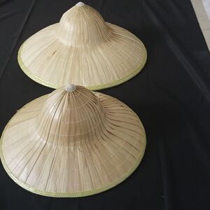 轻盈越南斗笠林冲帽防晒防雨帽送帽绳草帽田园出游男女通用大檐