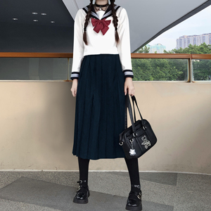 jk制服绀色长裙