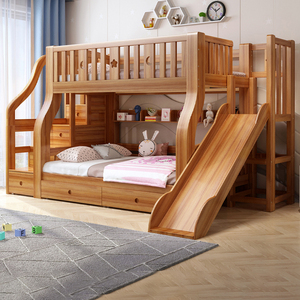 全实木儿童上下双层床多功能大人两层上下铺木床储物高低子母床