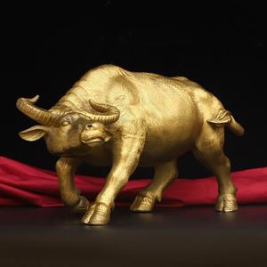 铜牛摆件全铜扭转乾坤风水牛街旺事牛回头牛招财镇宅办公装饰