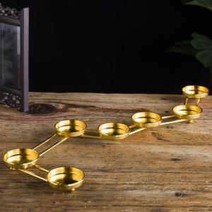 北斗七星酥油灯座供佛七星莲花供灯蜡烛灯架家用烛台佛堂供奉摆件