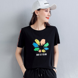 官方旗舰店2021夏季以纯新款中长款连衣裙女宽松时尚百搭印花官网