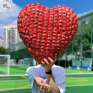 大号旺仔爱心心形桃心糖果棒棒糖马卡龙蛋糕泡沫雕塑模型装饰摆件