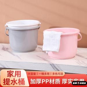 厨房专用水桶迷你小水桶塑料桶厨房提水桶灰色打扫卫生小桶儿童玩
