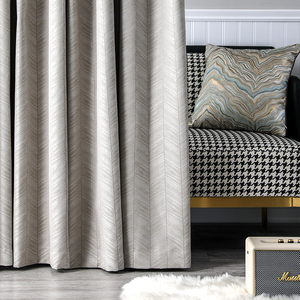 00canary旗舰店天猫新古典后现代简约高端轻奢风高精密遮光窗帘成品