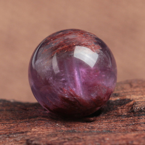 天然紫幽灵紫钛晶散珠子半成品DIY水晶手工饰品配件材料串珠单珠