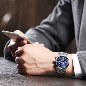 士 男手表石表英防品男能表带功水表夜腕多钢计牌时时尚手光