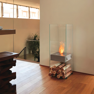 北欧独立真火焰酒精壁炉家用壁炉真火木柴小摆件火炉取暖器装饰柜
