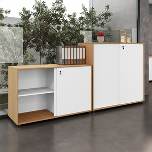 办公家具文件柜趟门矮柜推拉门储物柜资料柜档案柜木质移门办公柜