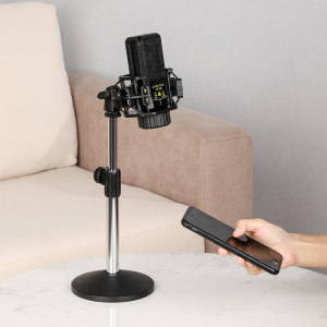 话筒电容防震架台式固定夹子麦克风莱维特支架桌面直播会议室通用