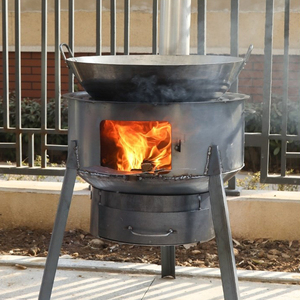 柴火炉农村家用烧火灶台户外地锅移动木柴大锅台柴火灶便携欧乐奇