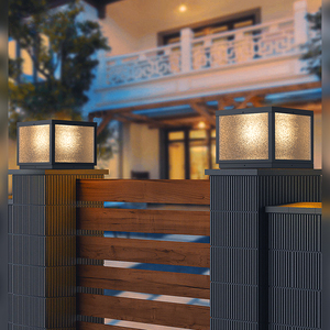 太阳能柱头灯户外防水庭院灯中式照明两用花园别墅大门柱子围墙灯