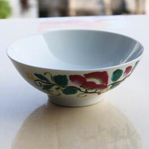 [小格]60年代70年代手工手绘粉彩碗一对 老瓷器老瓷碗 怀旧装饰道