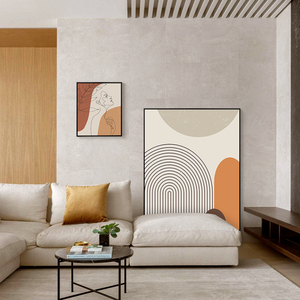 简约现代高级感客厅装饰落地画挂画小户型公寓沙发背景墙巨幅壁画