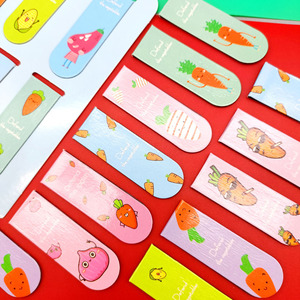 胡萝卜磁性书签创意卡通可爱高颜值蔬菜造型翻书夹磁铁磁吸新款流行小