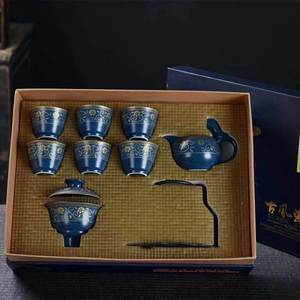 陶瓷功夫茶具套装懒人不烫手触碰自动出水创意茶壶中式宫廷风整套