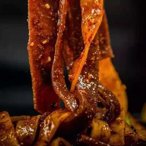 陕北延安黑擀面皮手工锅巴香辣无添加速食真空包装