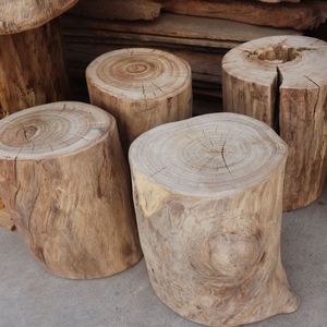 木墩子树桩香樟树木墩凳实木圆木墩原木木墩凳子樟木底座道具装饰