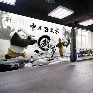 武术馆背景墙纸