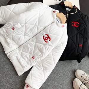 chanel/香奈儿小香风古刺绣字母棒球服棉服短外套正品代购双c字母