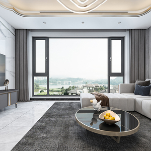 平开落地玻璃窗户