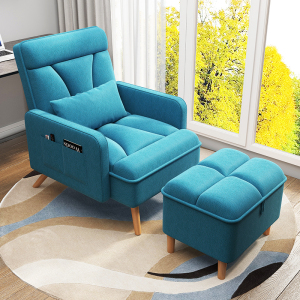 懒人沙发小户型布艺折叠椅子家用客厅卧室阳台办公室午休单人躺椅