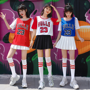 成人篮球足球宝贝球衣表演服学生拉拉队啦啦操短裙制服女韩版舞蹈