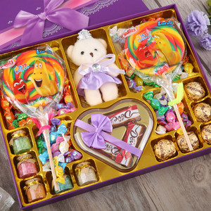 超大棒棒糖糖果礼盒装零食生日女友六一儿童节礼物送女生闺蜜创意