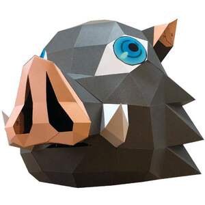 年会野猪头套动物纸模搞怪全脸面具男创意手工diy网红拍摄道具cos