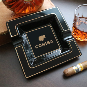 高希霸雪茄烟灰缸创意个性时尚陶瓷金属便携式家用雪加烟缸