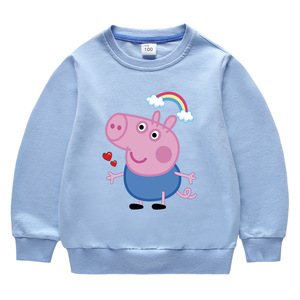 小猪佩奇衣服儿童春季卫衣1-9岁男童纯棉上衣宝宝长袖t恤乔治童装