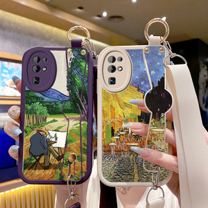 适用华为荣耀30手机壳荣誉3o斜挎腕带容易30潮流bmh-an20潮男女荣誉三