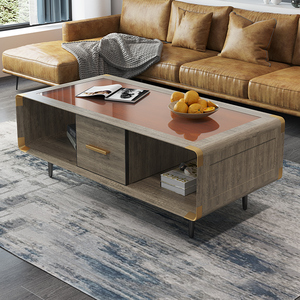 全铝家具铝合金茶几桌客厅家北欧橡木茶几全铝茶几高档阳台茶桌椅