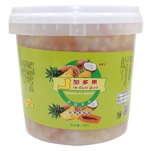 加多果杂果果粒馅蛋挞蛋糕夹心什锦半固态水果 新款散装罐头5kg桶