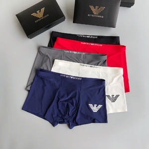 armani阿玛尼男士冰丝无痕平角内裤舒适透气时尚四角底裤夏季薄款